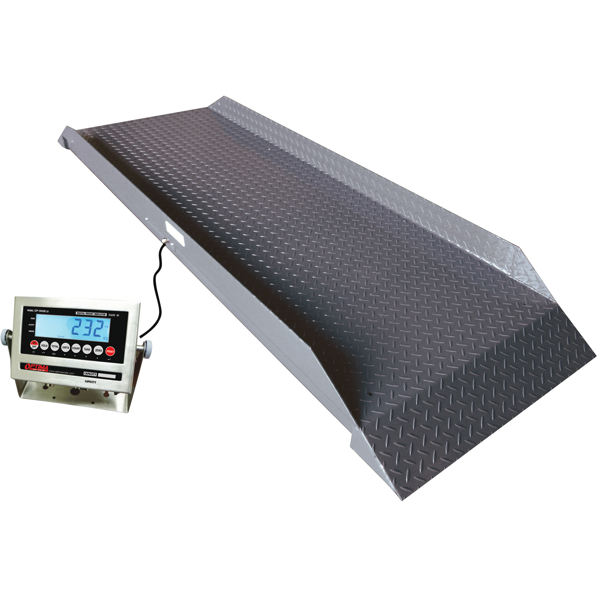Optima Scale Single Cattle Scale, 5000-Lb. Capacity, 1-Lb. Display Increment, Model# OP-929